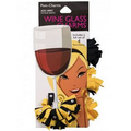 Pom-charms  Wine Glass Charms - Black/Yellow Gold